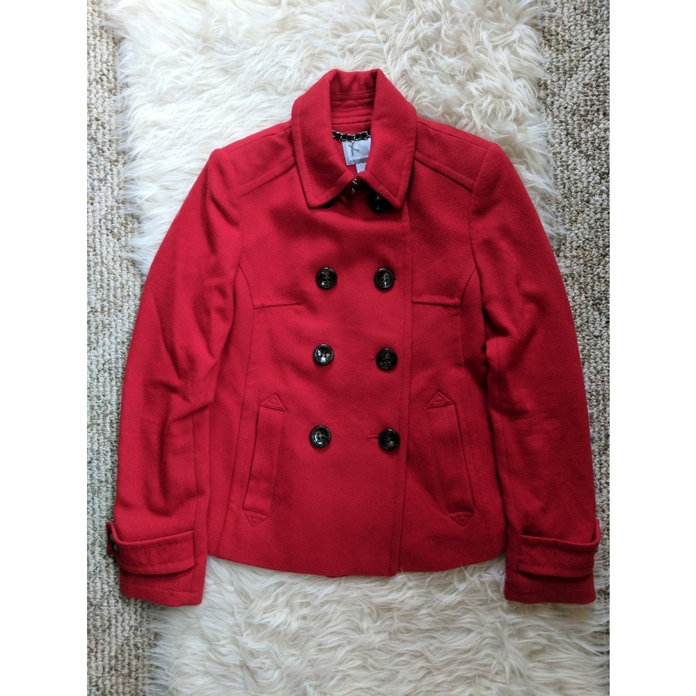 Beautiful Red Pea Coat